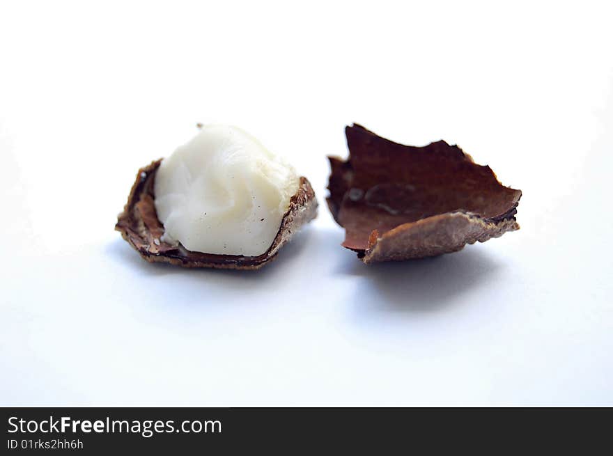 Peanut isolated on the white background. Peanut isolated on the white background