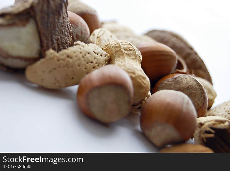 Peanut isolated on the white background. Peanut isolated on the white background