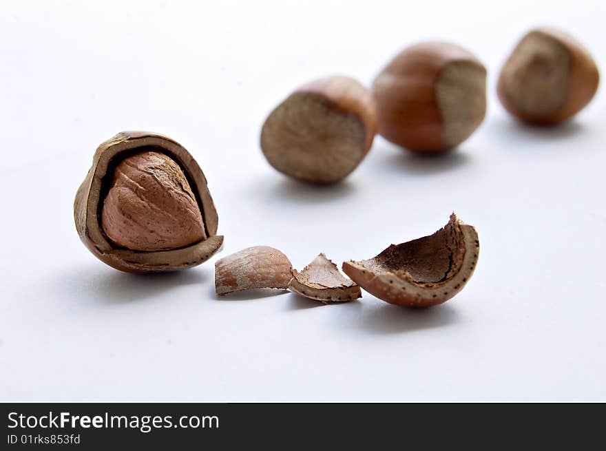 Peanut isolated on the white background. Peanut isolated on the white background