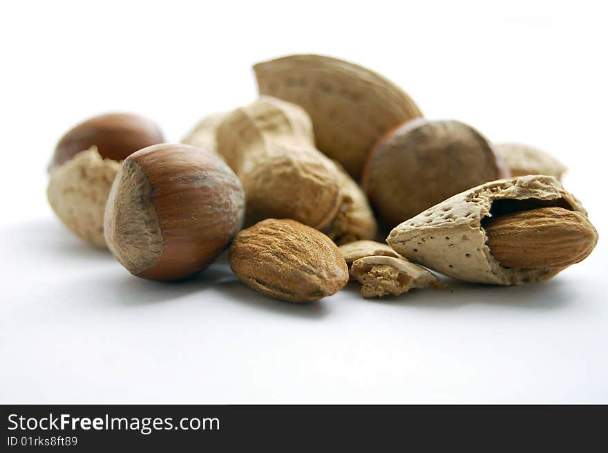 Peanut isolated on the white background. Peanut isolated on the white background