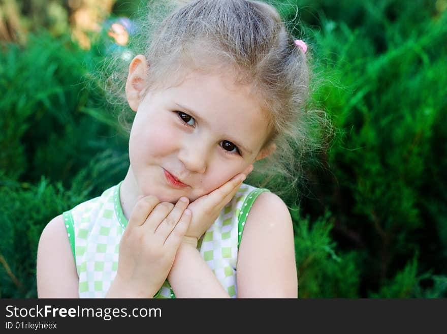 Portrait of the little girl adorabile