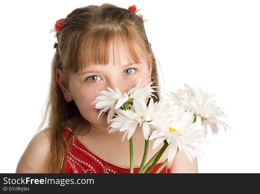 Girl With White Flowers