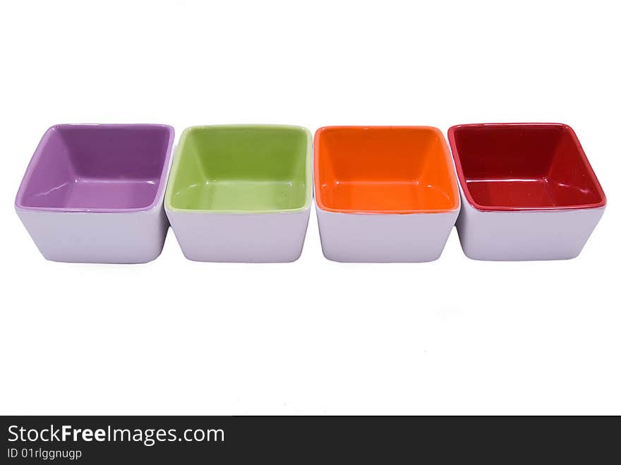 Set of colorful bowls