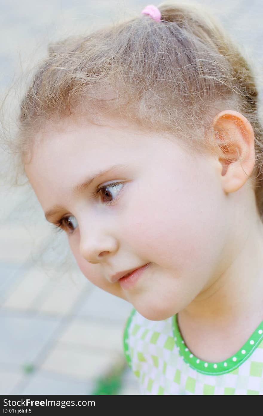 Portrait of the little girl adorable