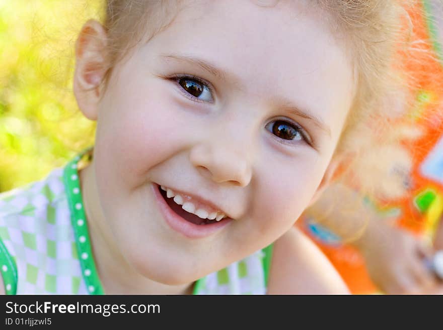 Portrait of the little girl adorable