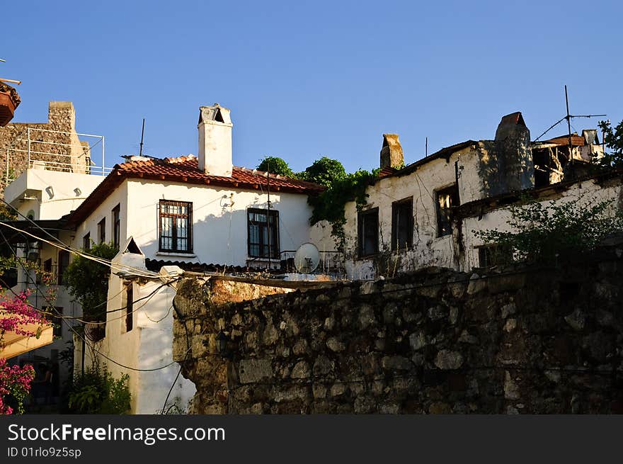 Old buildings in Marmaris, Turkey. Old buildings in Marmaris, Turkey