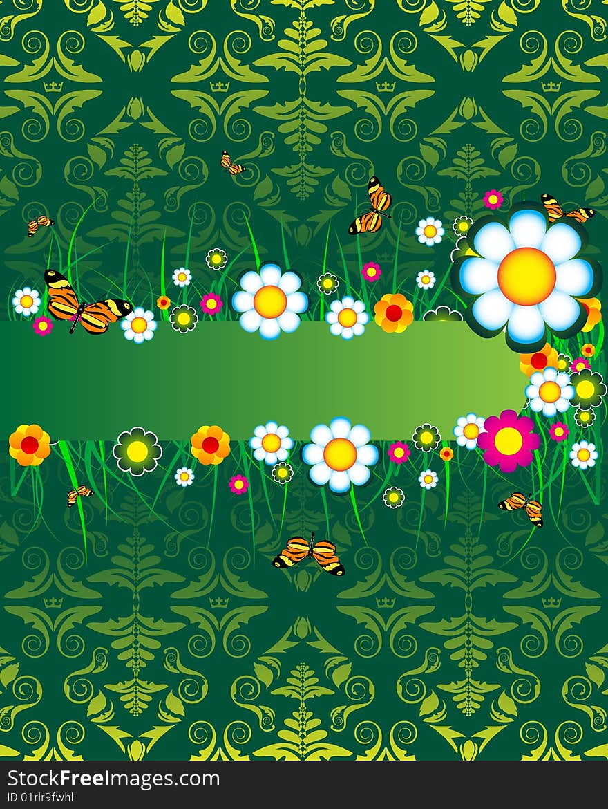 Floral background with place for your text