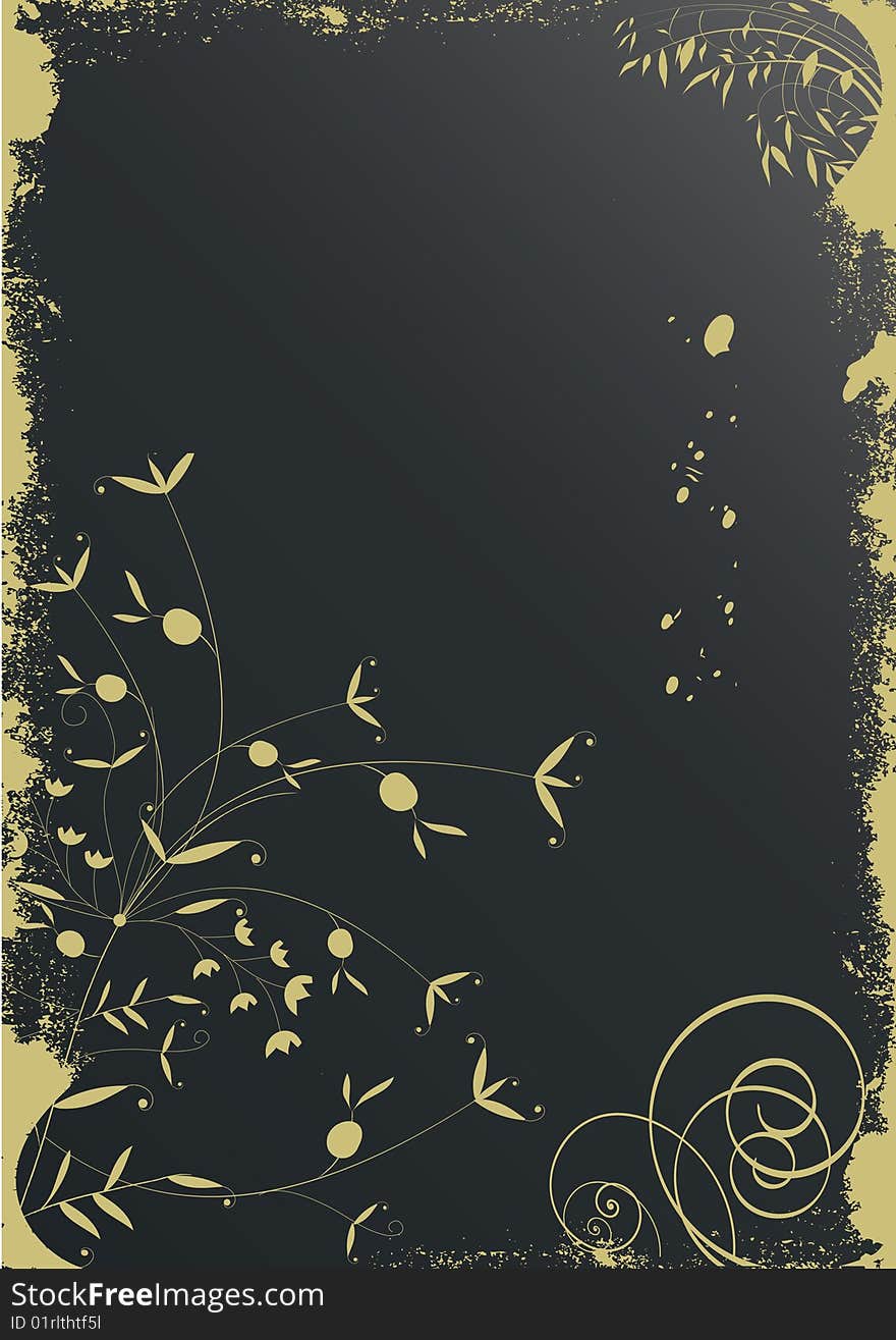 Abstract floral background with place for your text