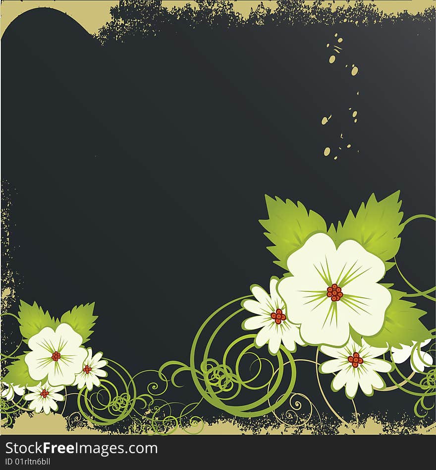 Abstract floral background with place for your text