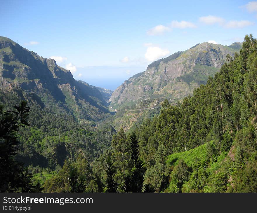 The mountains of Madeira, a Portuguese island.