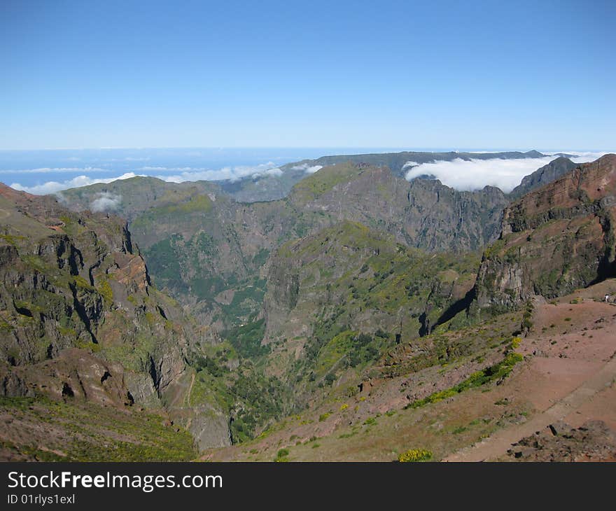 The mountains of Madeira, a Portuguese island. The mountains of Madeira, a Portuguese island.