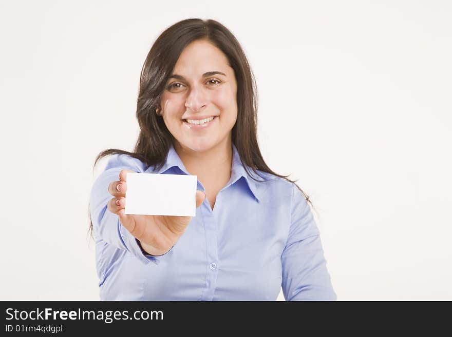 Professional woman sitting at desk. Professional woman sitting at desk