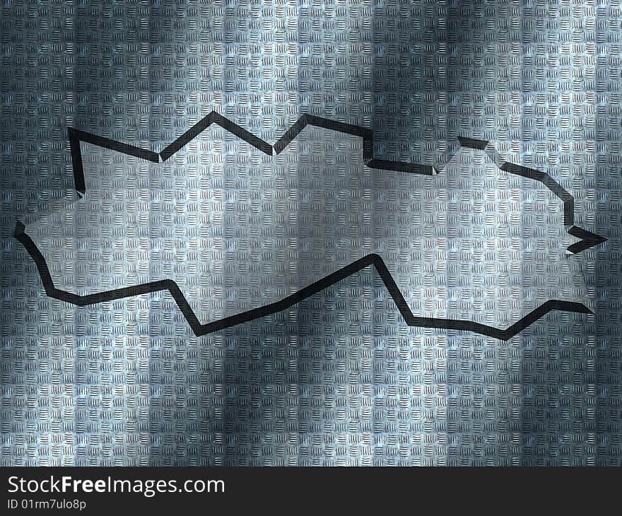 Cracked Steel background structure in metal color with little rushed.