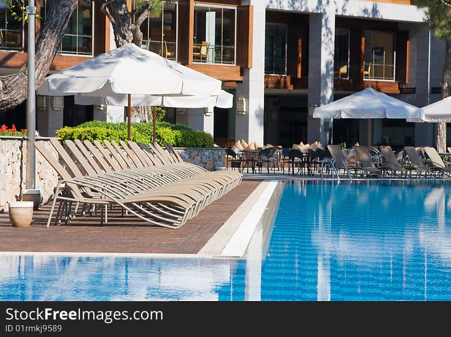 Swimming pool on a sunny day