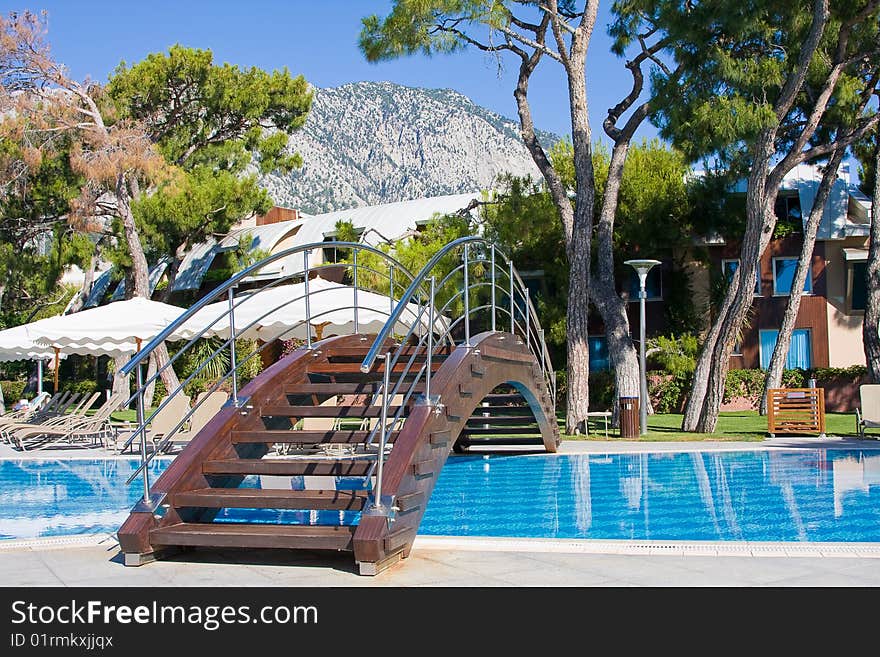 Swimming pool on a sunny day