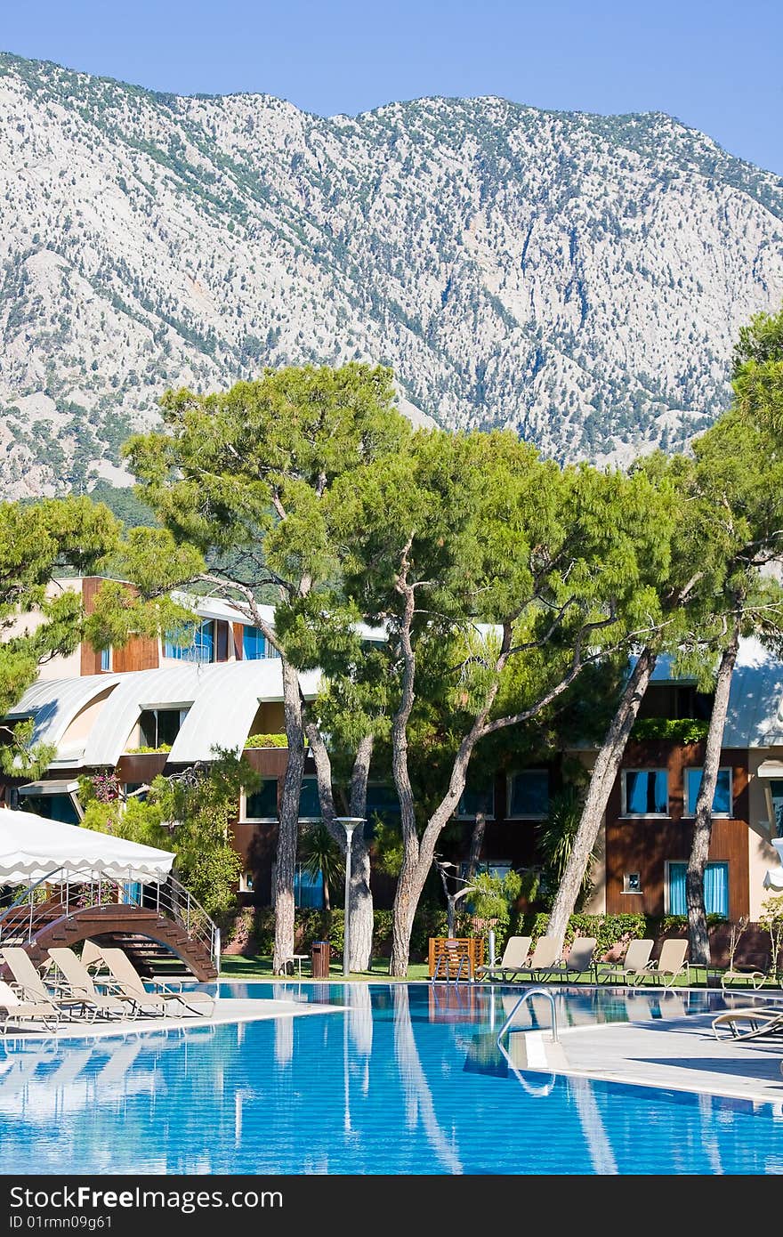 Swimming pool on a sunny day