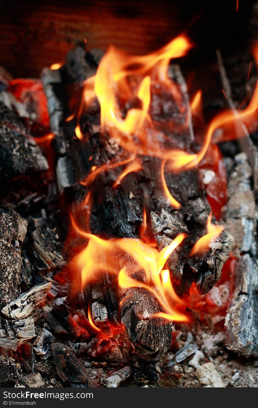 Red fire and black ash abstract background. Red fire and black ash abstract background