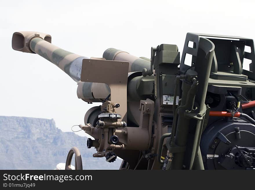 The G5 cannon of the South African Defence Force is a South African towed howitzer of 155 mm calibre. The G5 cannon of the South African Defence Force is a South African towed howitzer of 155 mm calibre