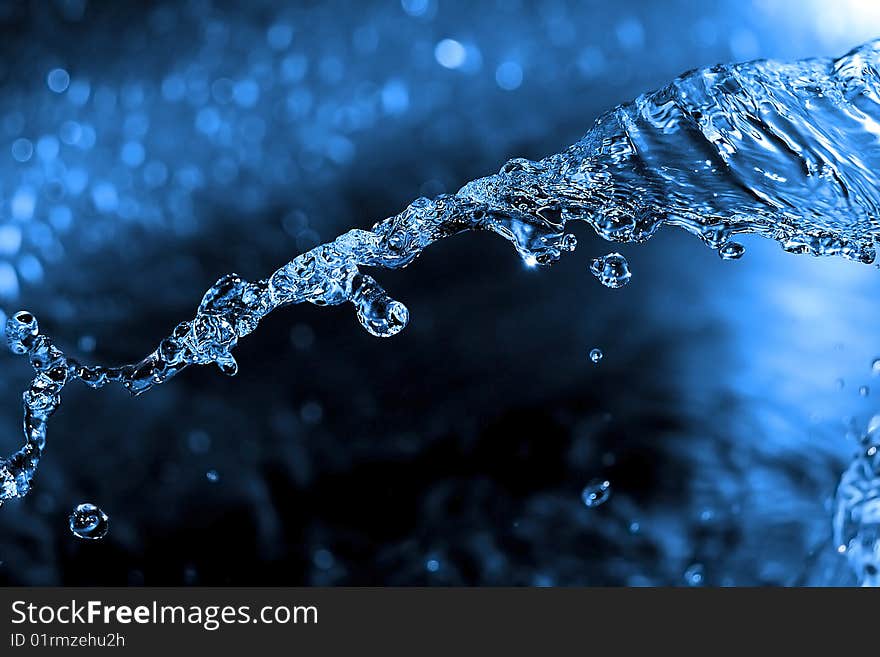 Shot of water splashing and drops. Shot of water splashing and drops