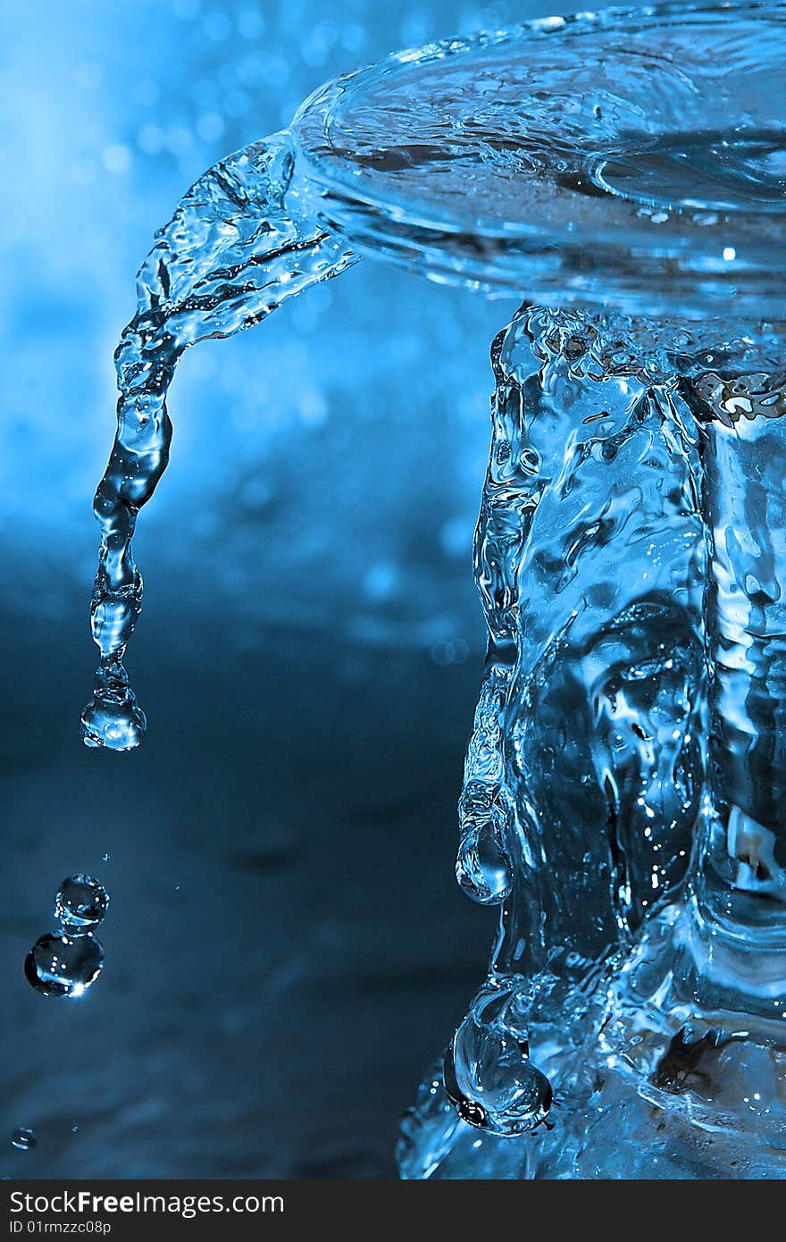 Shot of water splashing and drops. Shot of water splashing and drops