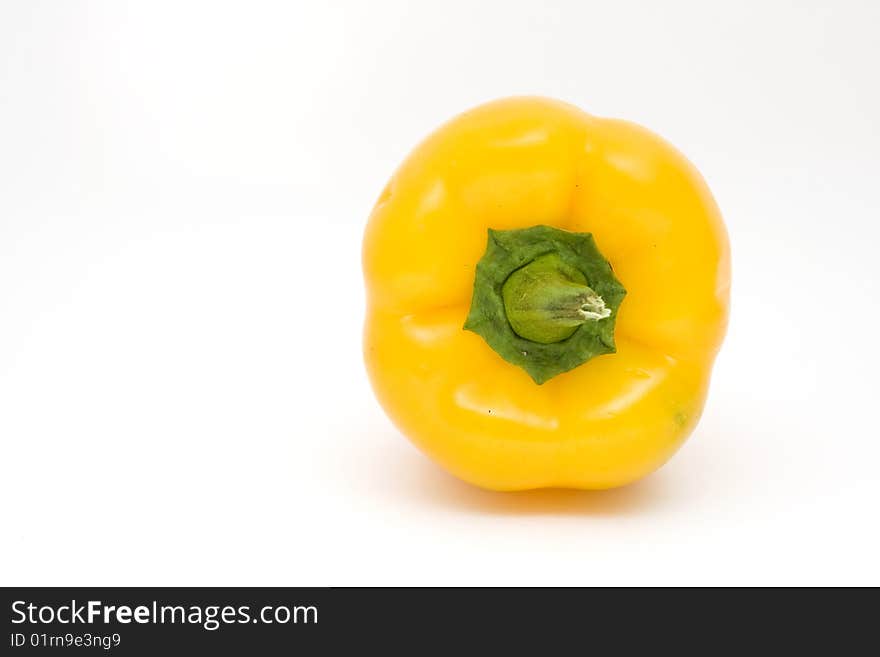 Yellow pepper isolated on white