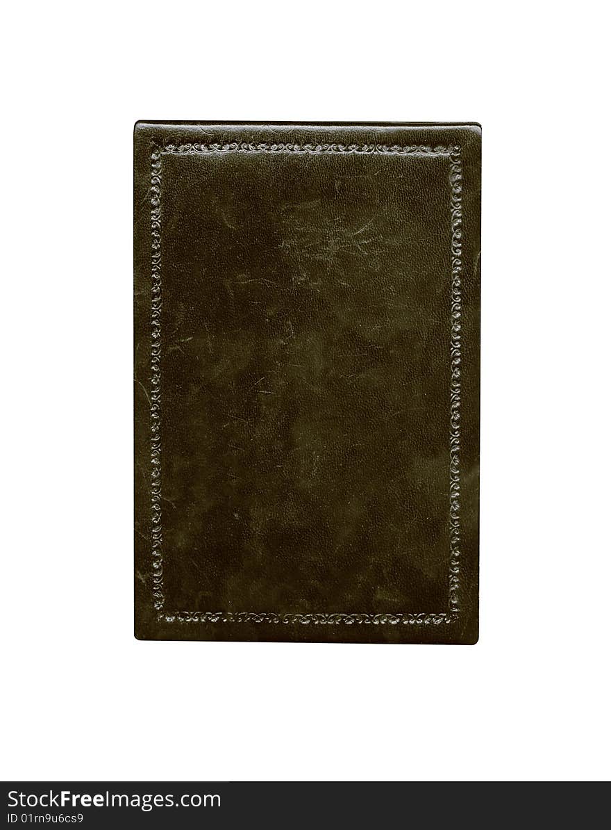 Old notebook's cover Isolated on white
