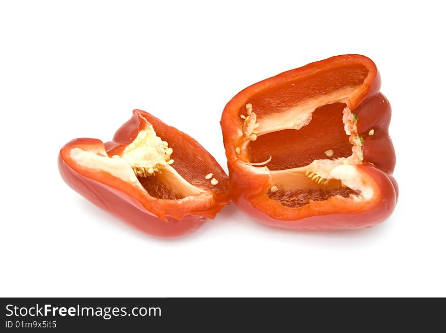 Sweet pepper isolated on white