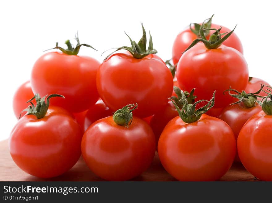 Ripe tomatoes isolated