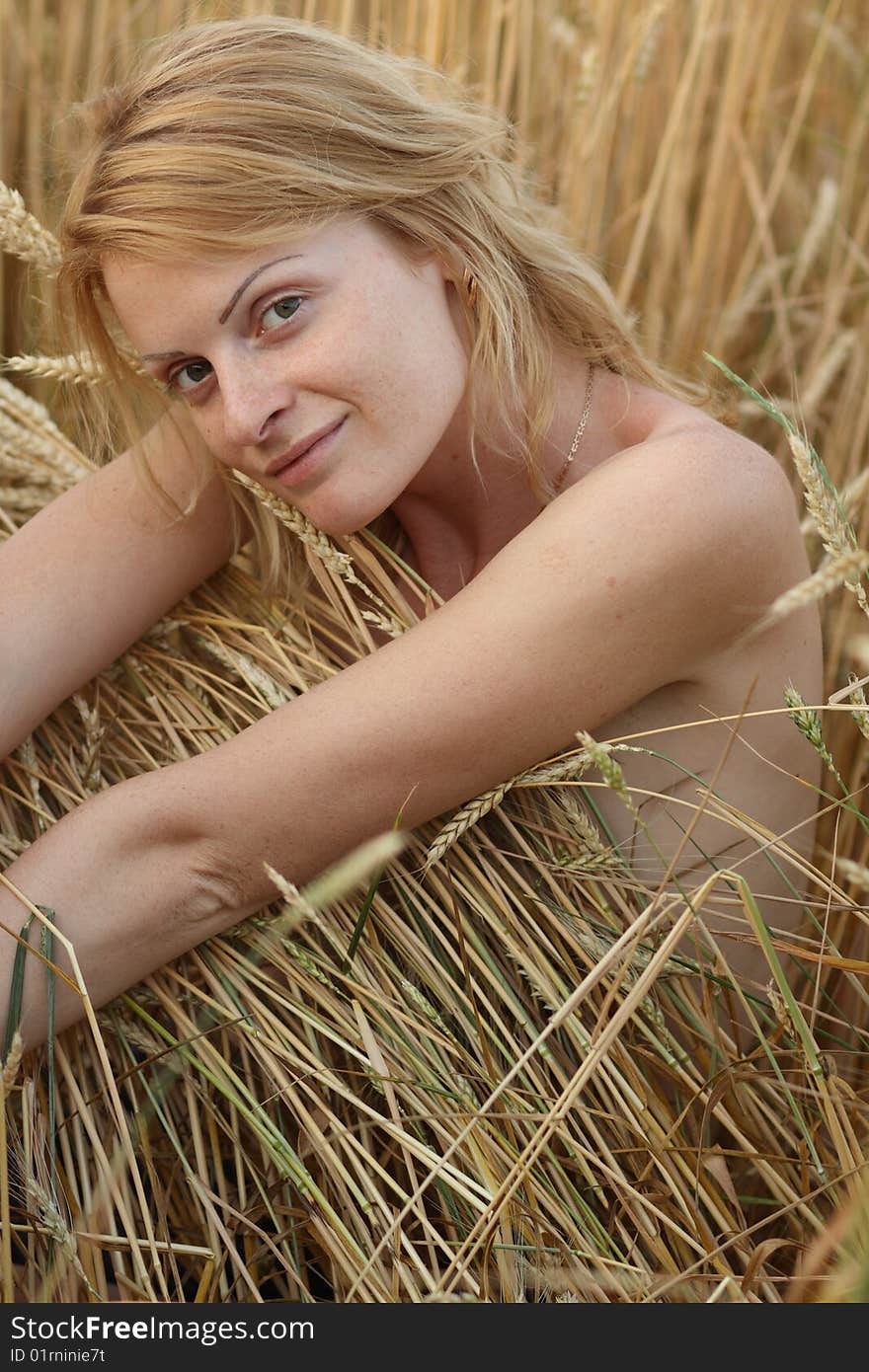 Beauty Woman On Field