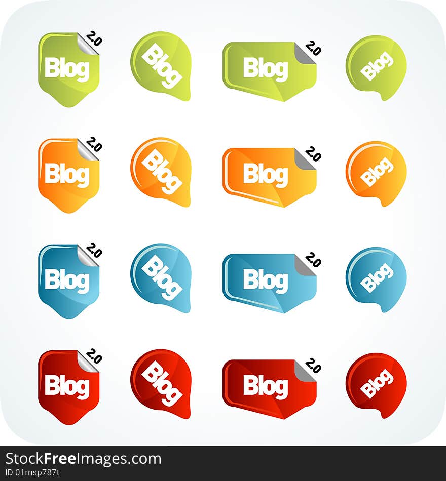 Chat or blog bubbles. vector only