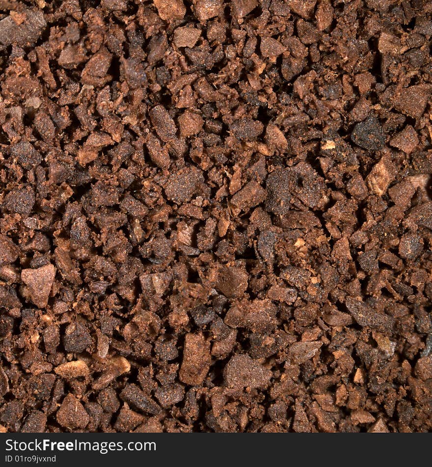 Close-up Of Ground Coffee Beans