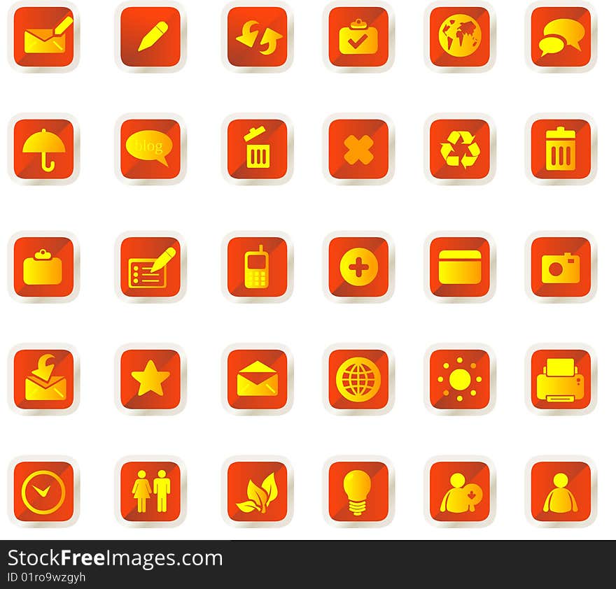 Vector icons set