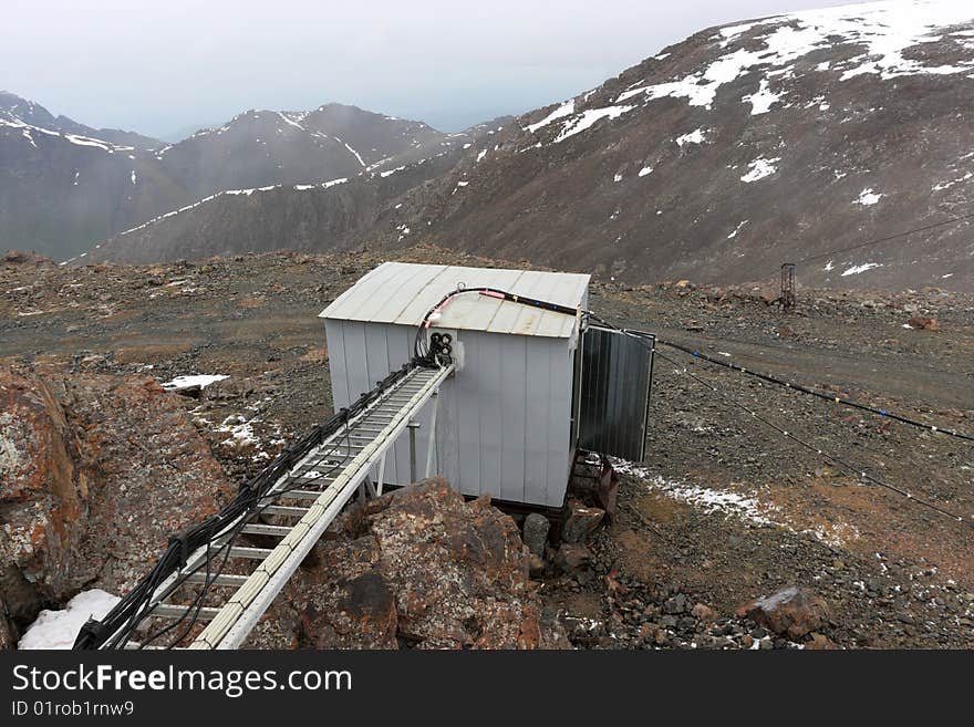 Container in mountains