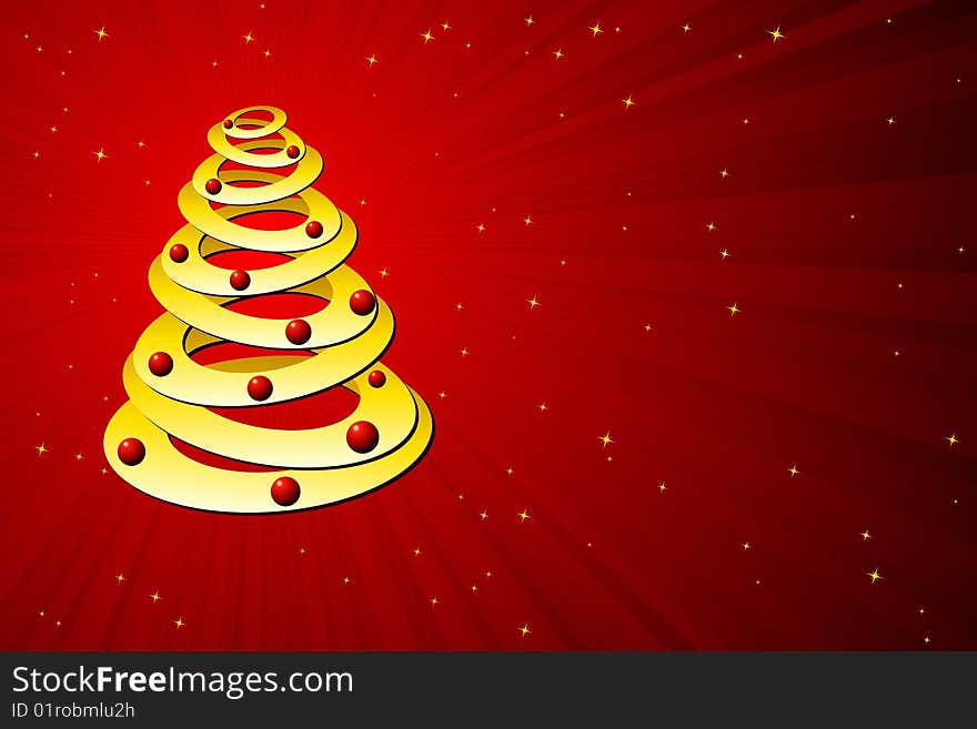 Vector illustration of Christmas Tree