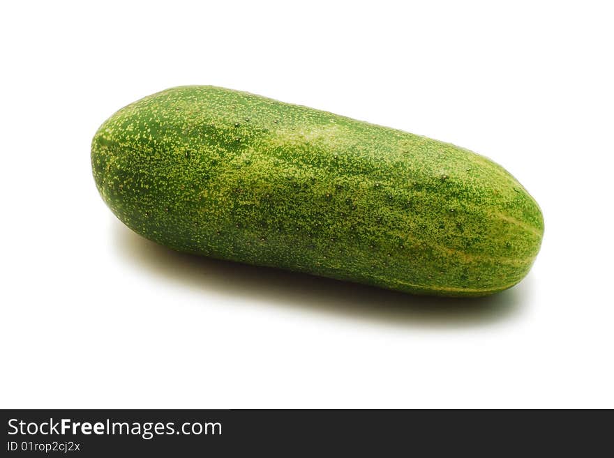 Fresh cucumber isolated on white