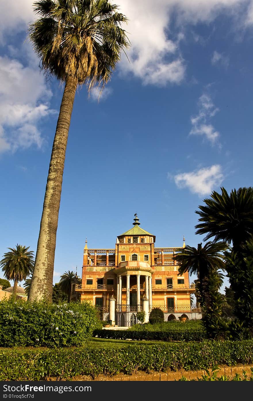 Palermo - Chinese building from the front garden.