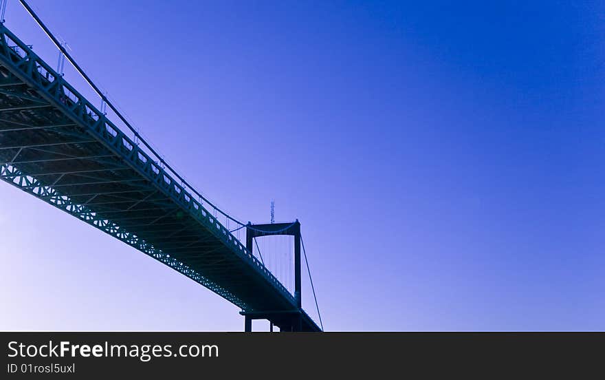 An Iron bridge and sky