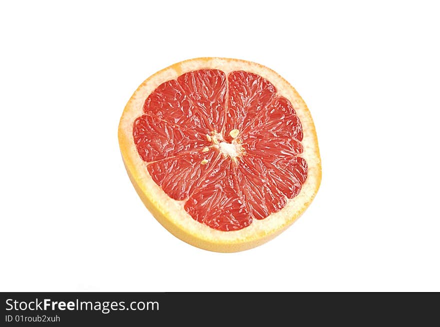 Half of grapefruit.