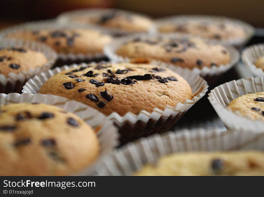 Cakes with chocolate