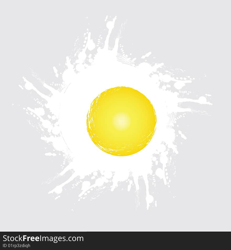 A vector abstract egg sun