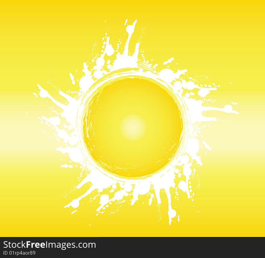 A vector abstract sun splodge