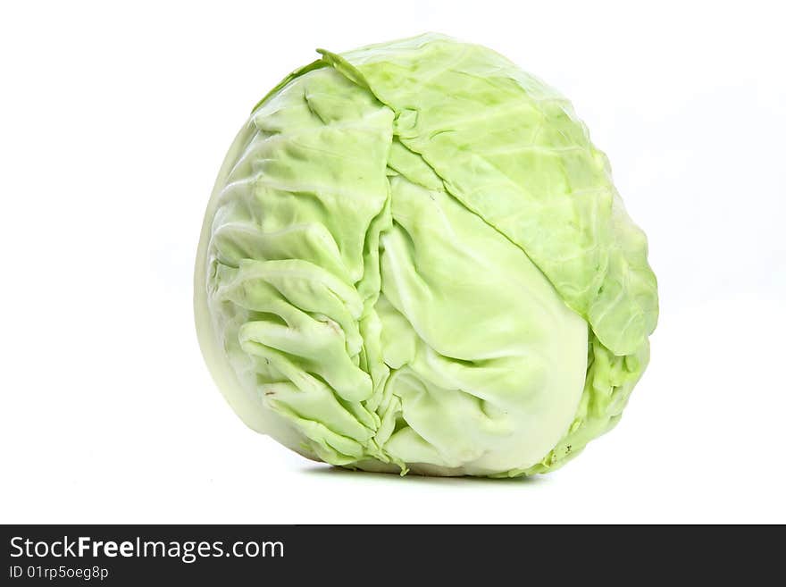 The big  fresh heads of cabbage