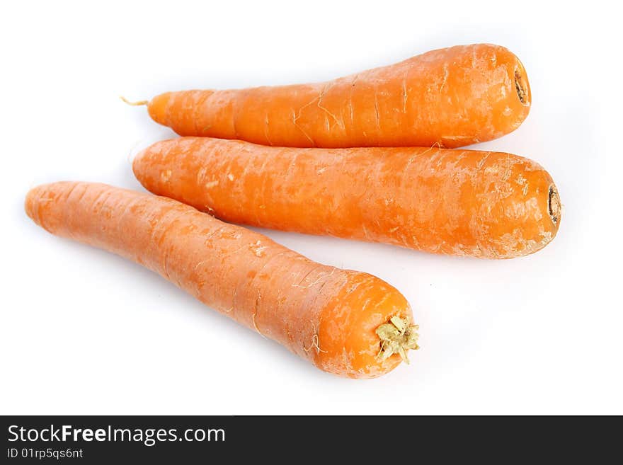 Three big  fresh carrots