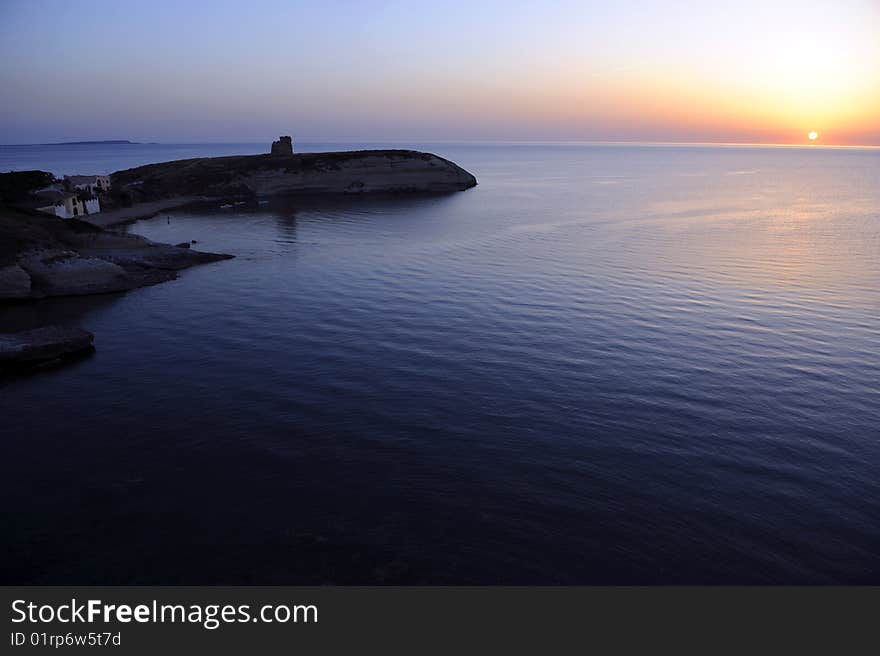 An astonishing sunset spotted at s'archittu oristano area. An astonishing sunset spotted at s'archittu oristano area