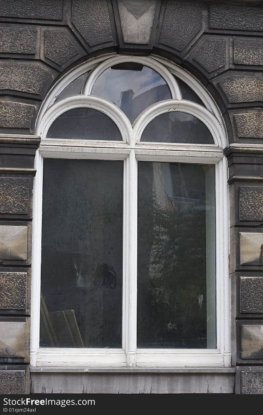 Dirty window from an old building. Dirty window from an old building