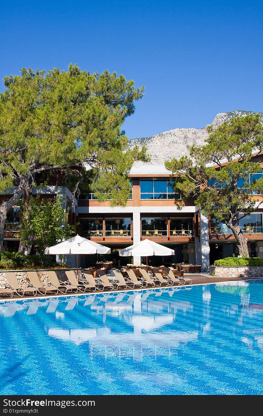 Swimming pool on a sunny day