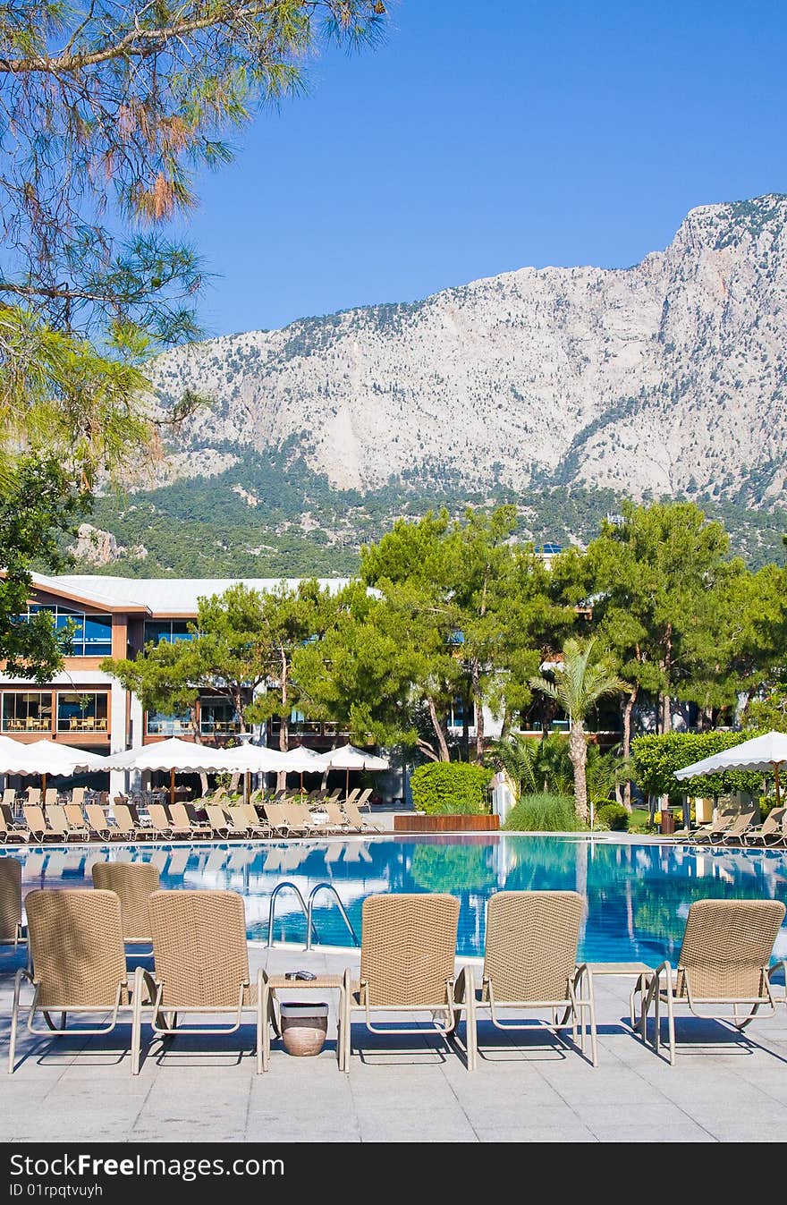 Swimming pool on a sunny day