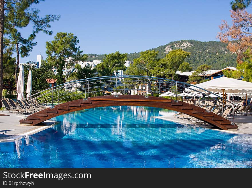 Swimming pool on a sunny day