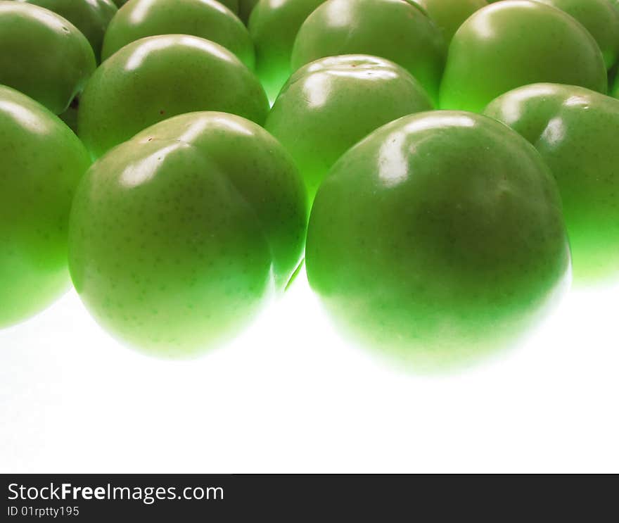 Abstract Close-up of fresh greengages