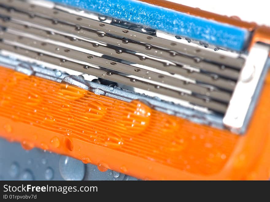 Razor Cleaning isolated on a white